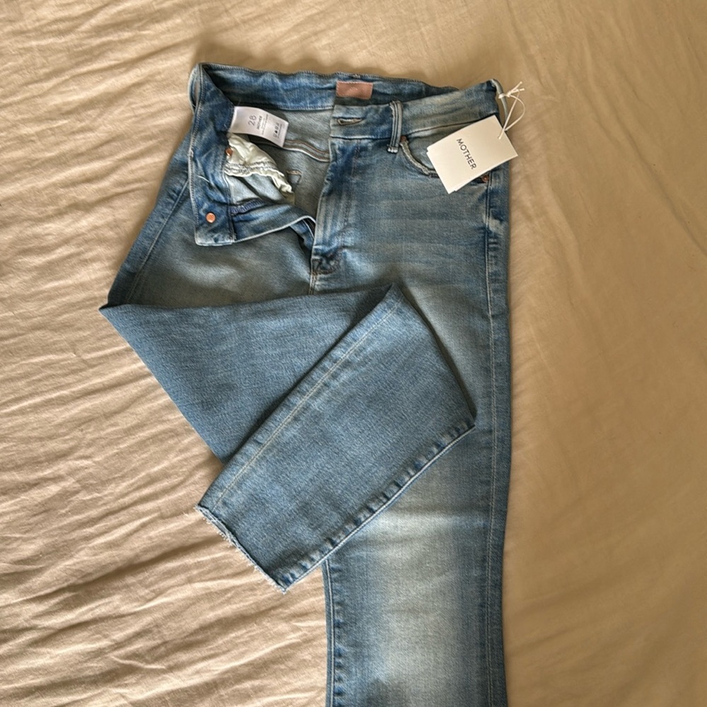 MOTHER skinny High Waisted Looker Ankle Fray Size 28